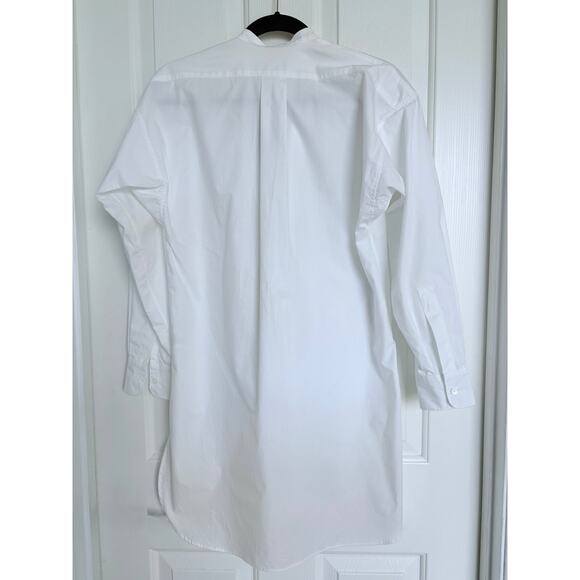 Joseph Edwin Poplin White Cotton Tunic Blouse Shirt Mandarin Collar Tunic 36 NWT - Picture 4 of 6